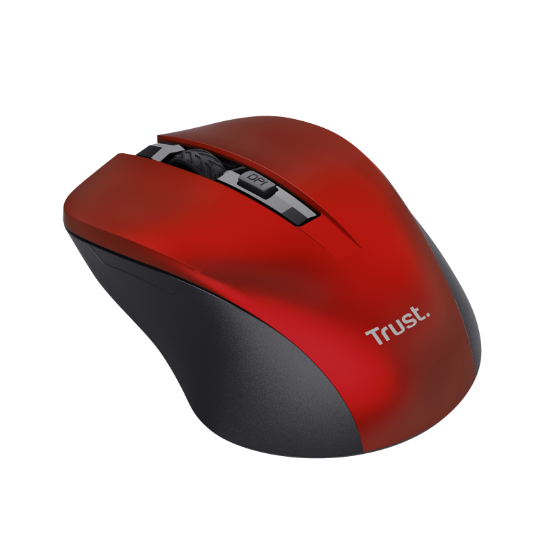 Mydo Silent Click Wireless Mouse - red-Visual