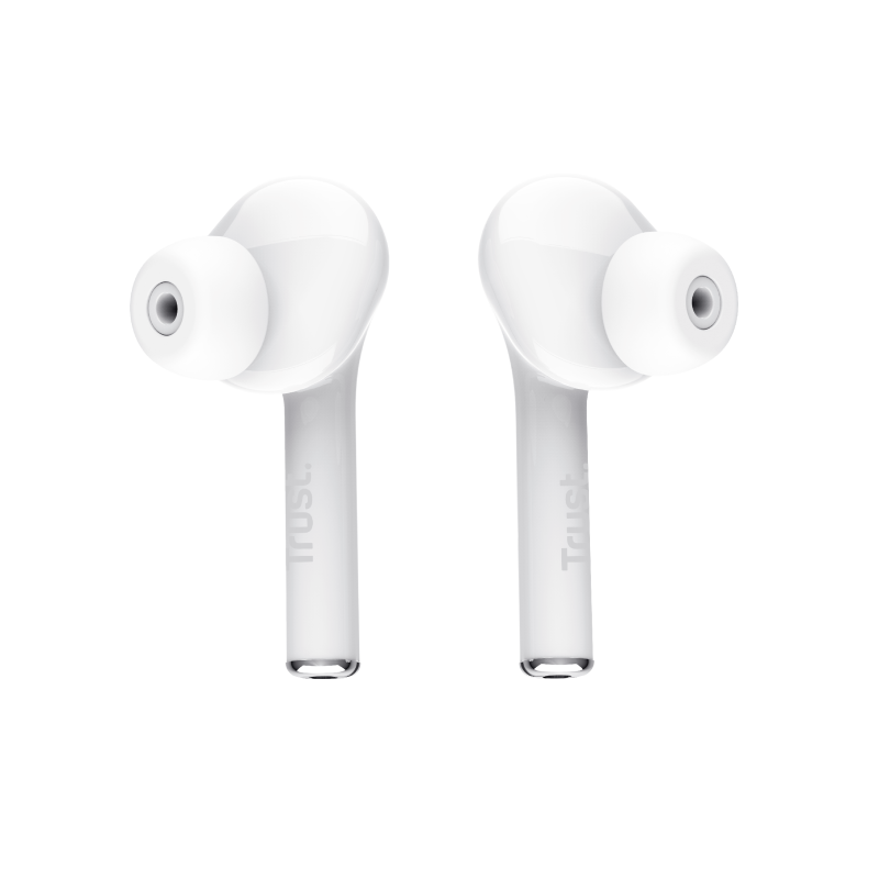 Nika Touch Bluetooth Wireless Earphones - white-Top