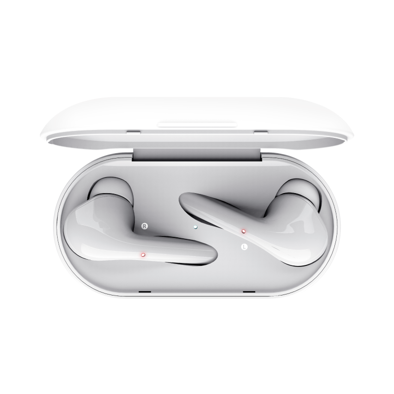 Nika Touch Bluetooth Wireless Earphones - white-Top