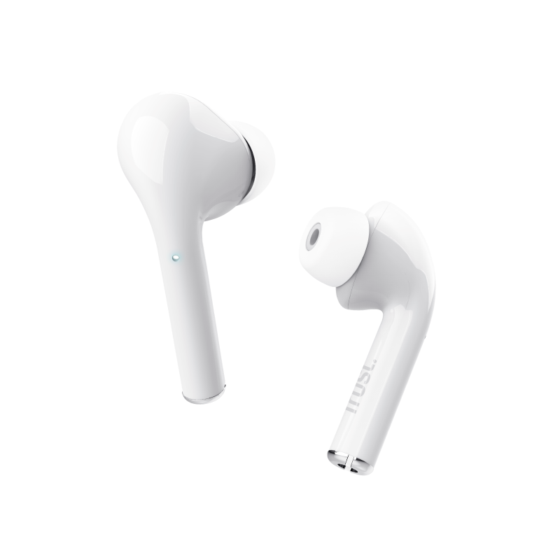 Nika Touch Bluetooth Wireless Earphones - white-Visual