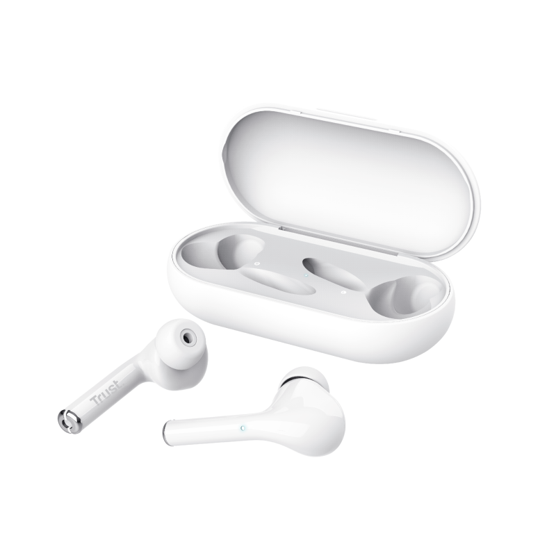 Nika Touch Bluetooth Wireless Earphones - white-Visual