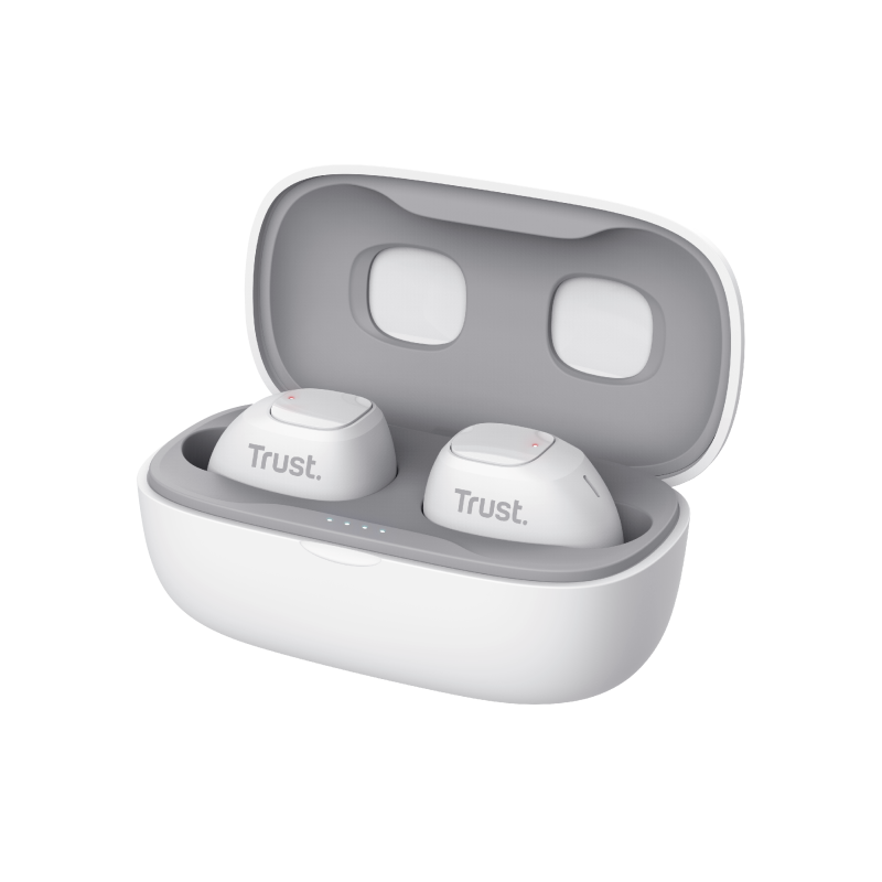 Nika Compact Bluetooth Wireless Earphones - white-Visual