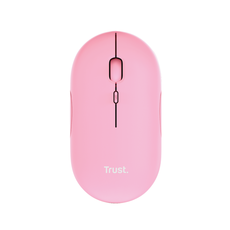 Puck Rechargeable Bluetooth Wireless Mouse - pink-Top