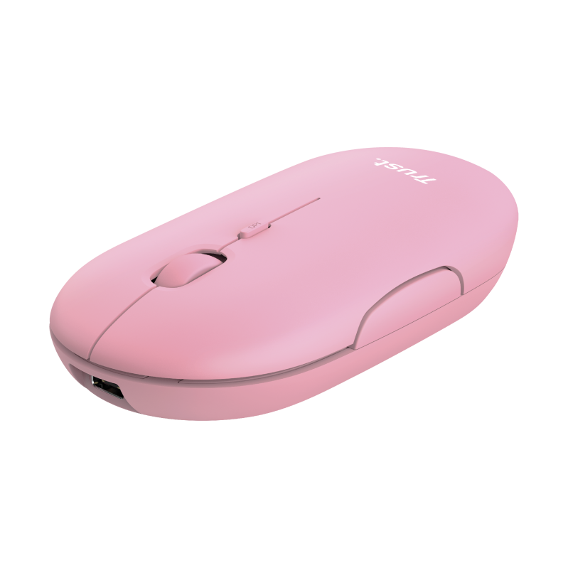 Puck Rechargeable Bluetooth Wireless Mouse - pink-Visual