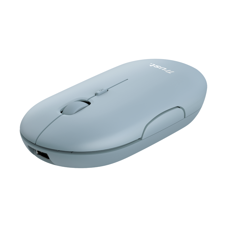 Puck Rechargeable Bluetooth Wireless Mouse - blue-Visual